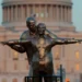 Mystery artist installs Trump-Epstein statue on Washington’s National Mall | Checkout Pictures